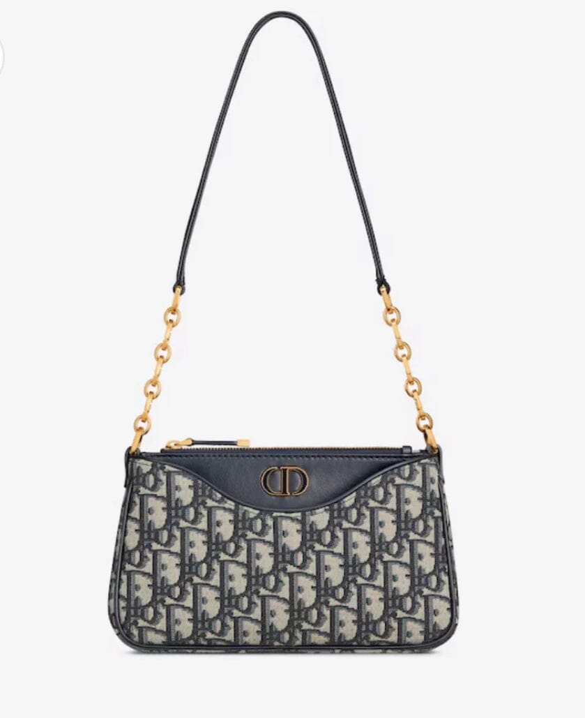 ĎİŌŖ Blue 30 Montaigne Hobo Avenue Mini Bag Leather Mini Bag for Women