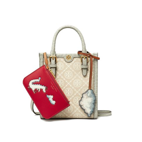 ŤŌŖŶ ƁŪŔČĤ Mini T Monogram tote Bag Bags hippochi