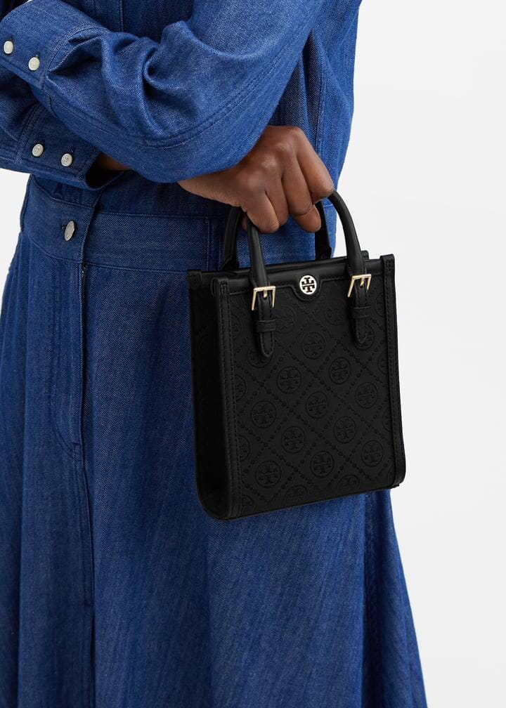 ŤŌŖŶ ƁŪŔČĤ Mini T Monogram tote Bag Bags hippochi