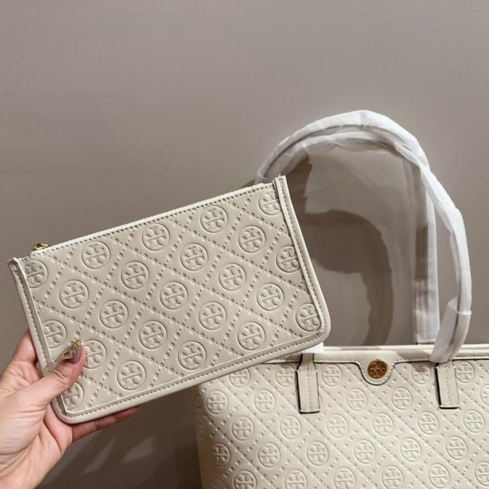 ŤŌŖŶ ƁŪŔČĤ T Monogram zip tote bag Bags hippochi