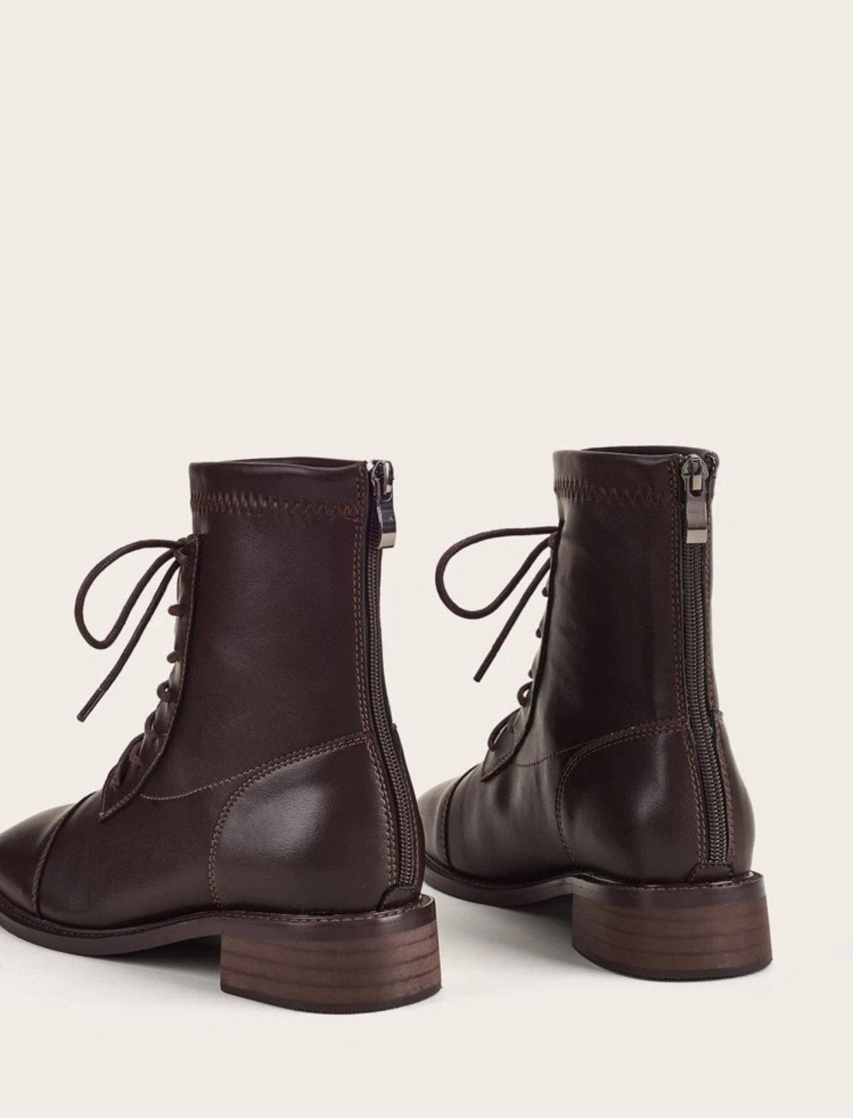 Lace-up Front Ankle Boots Hippochi
