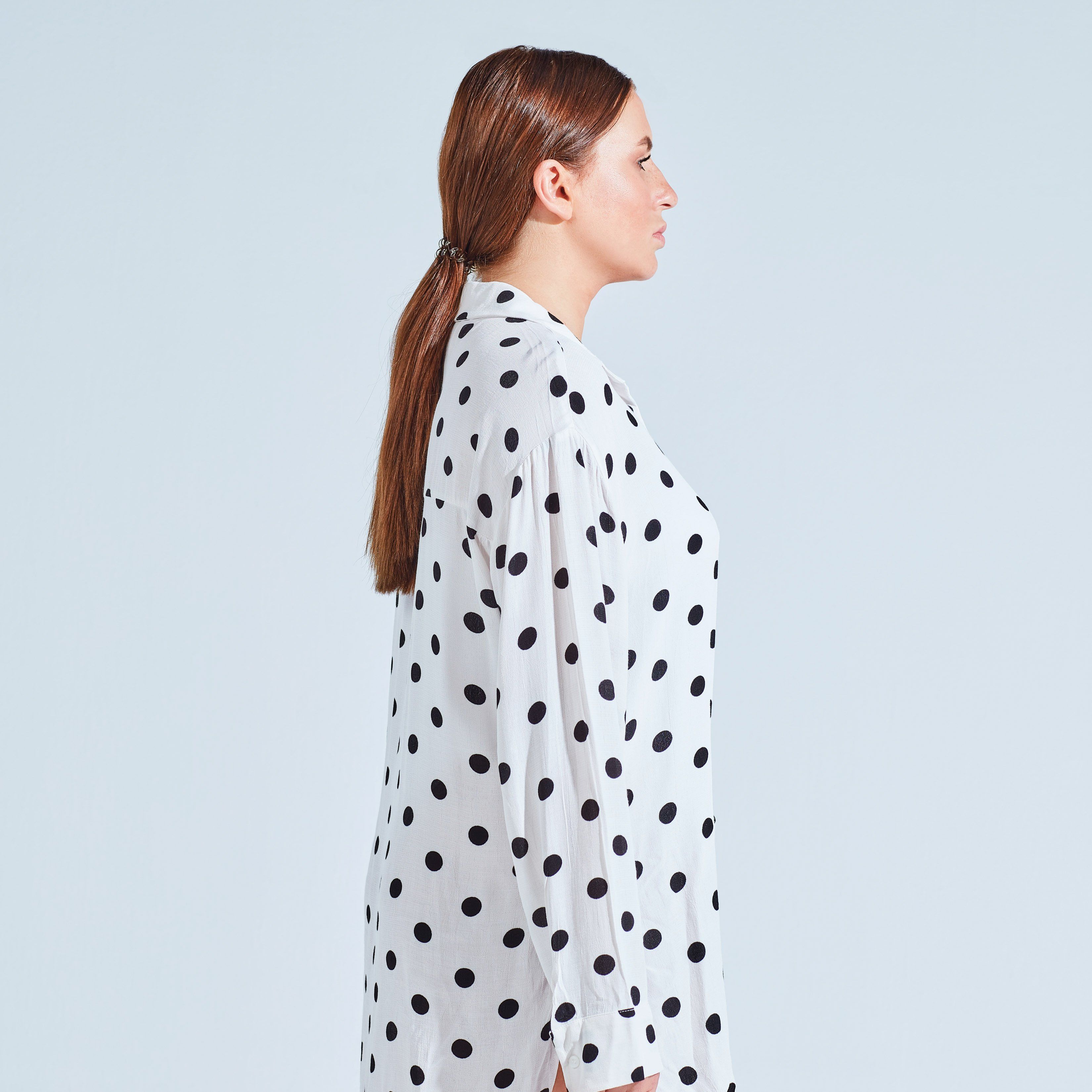 POLKA DOT BLOUSE WITH LONG SLEEVE-WCL021 POLKA DOT BLOUSE WITH LONG SLEEVE-WCL021 hippochi