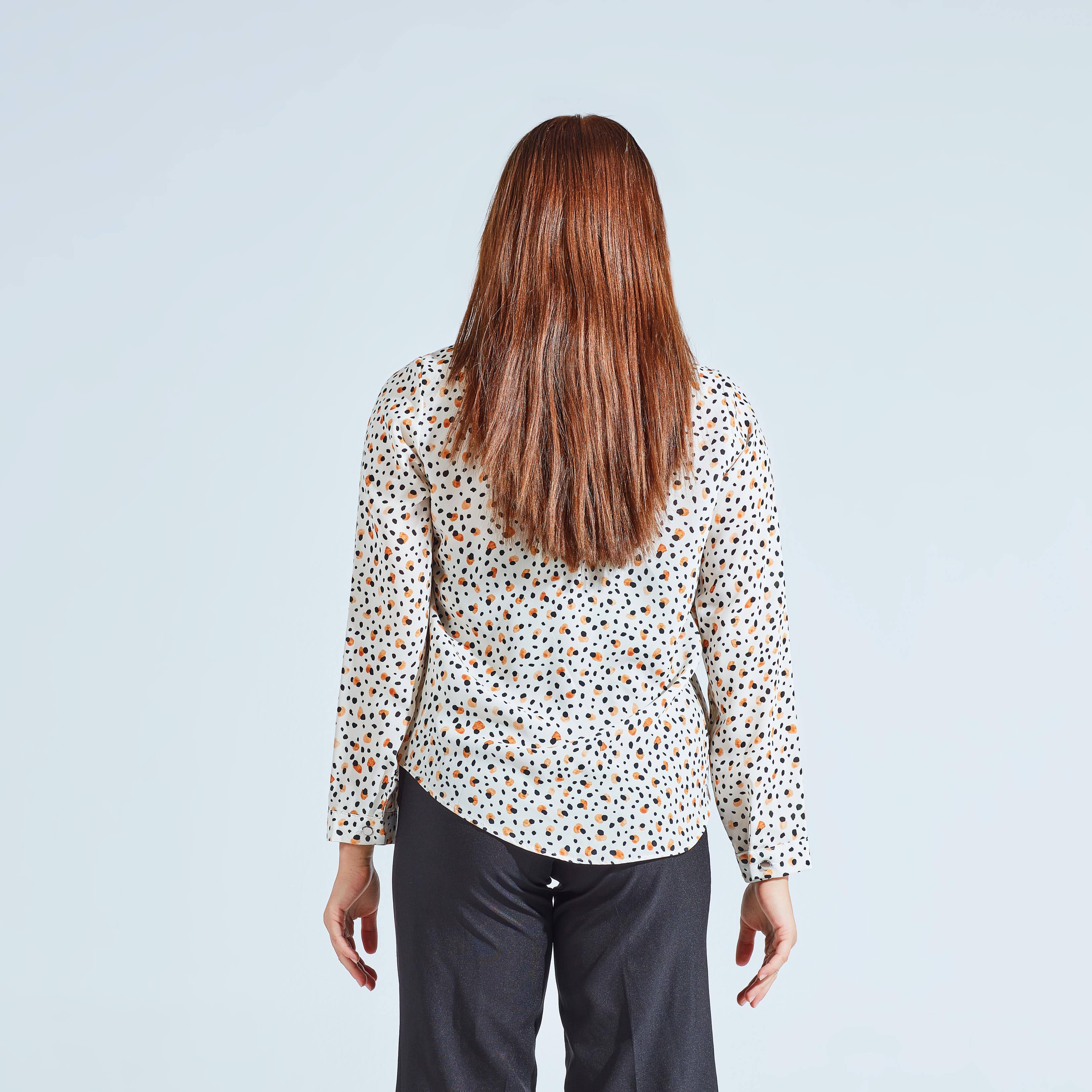 PRINTED BLOUSE WITH LONG SLEEVE-WCL018 Hippochi