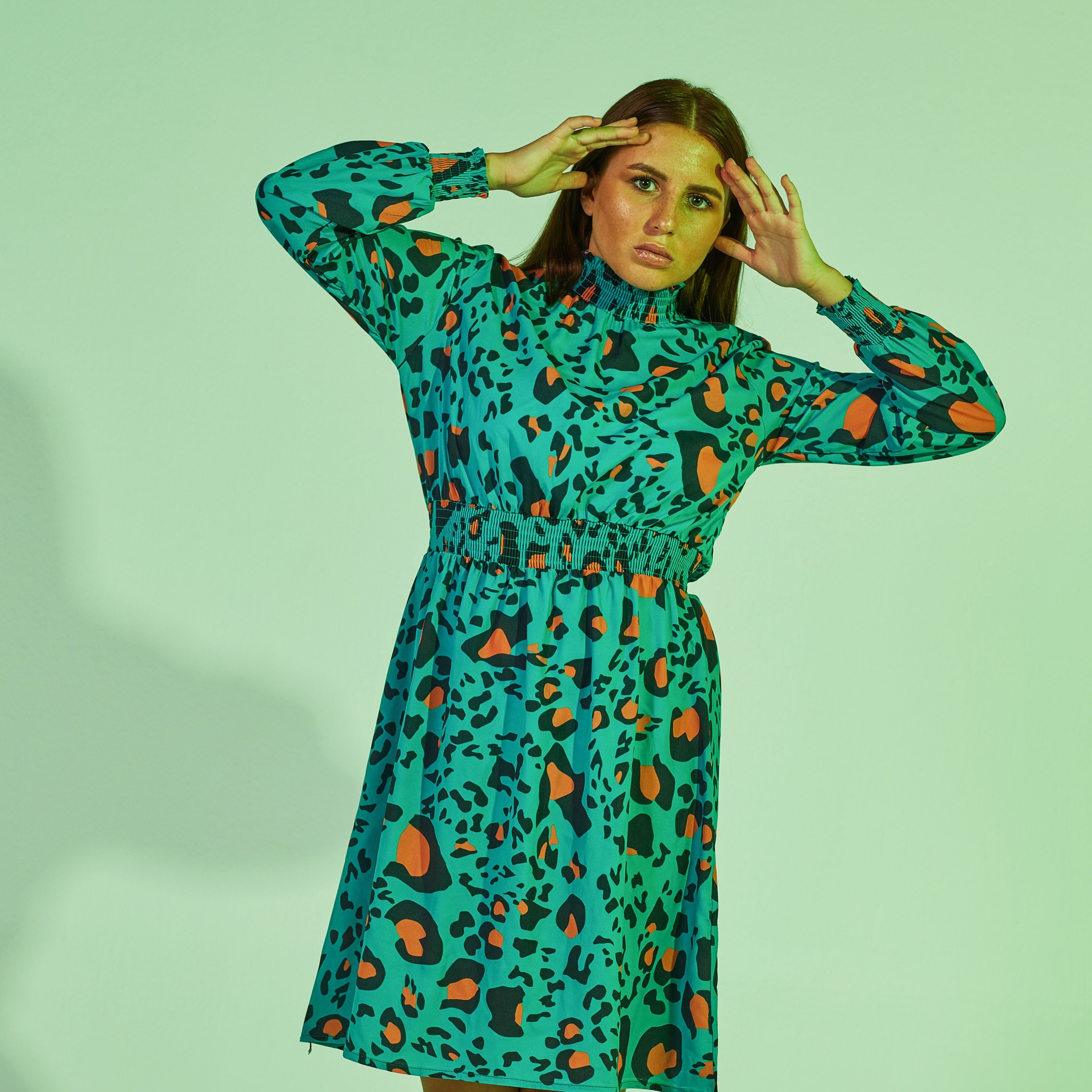 The teal Dress/long sleeves-WCL003 hippochi