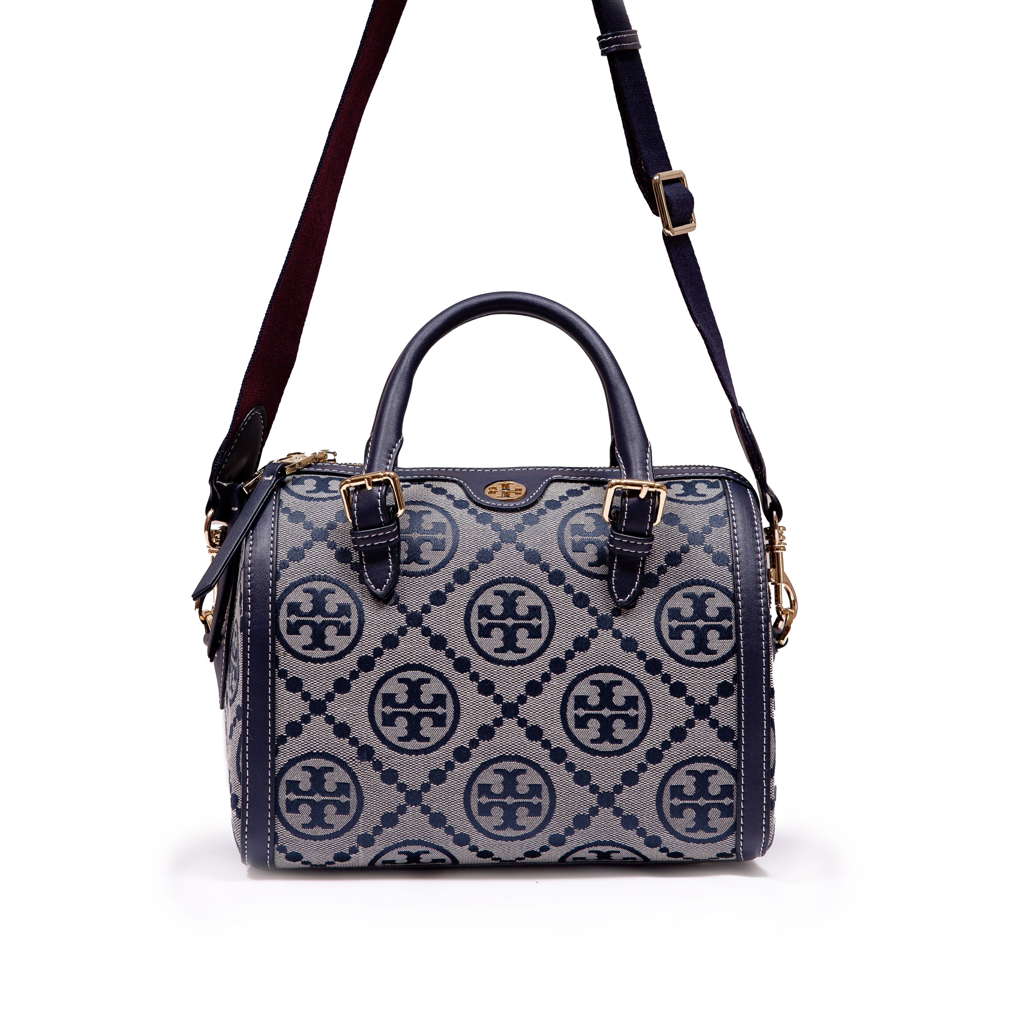 ŤŌŖŶ ƁŪŔČĤ T Monogram Mini jacquard tote hippochi