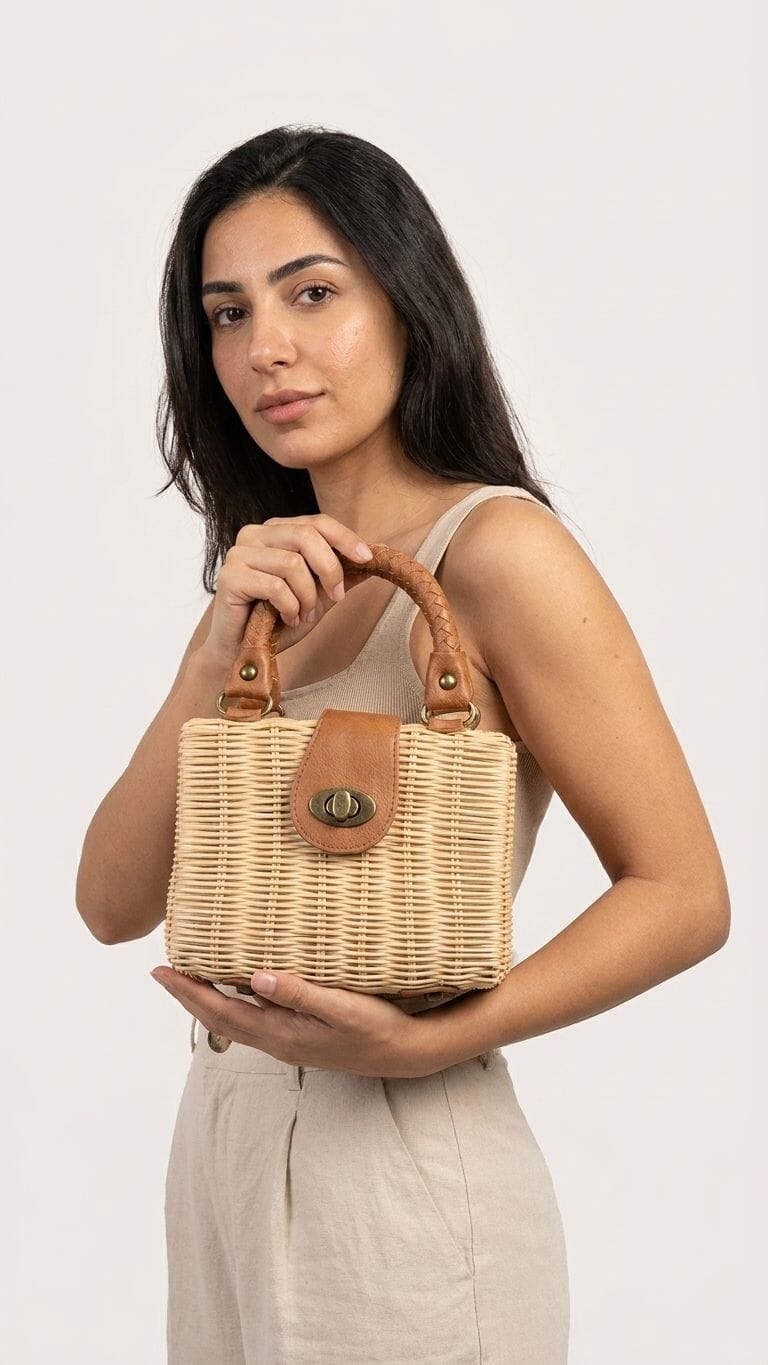 Rattan Beach Bag Bags hippochi