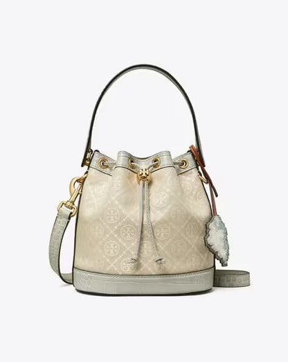 ŤŌŖŶ ƁŪŔČĤ Mini T Monogram Jacquard Bucket Bag Bags hippochi