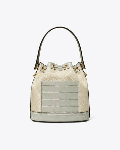 ŤŌŖŶ ƁŪŔČĤ Mini T Monogram Jacquard Bucket Bag Bags hippochi