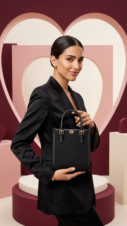 ŤŌŖŶ ƁŪŔČĤ Mini T Monogram tote Bag Bags hippochi