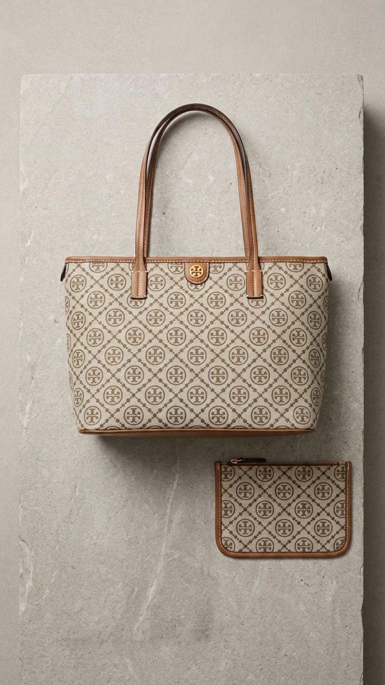 ŤŌŖŶ ƁŪŔČĤ T Monogram Small Zip Tote Bags hippochi