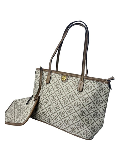 ŤŌŖŶ ƁŪŔČĤ T Monogram Small Zip Tote Bags hippochi