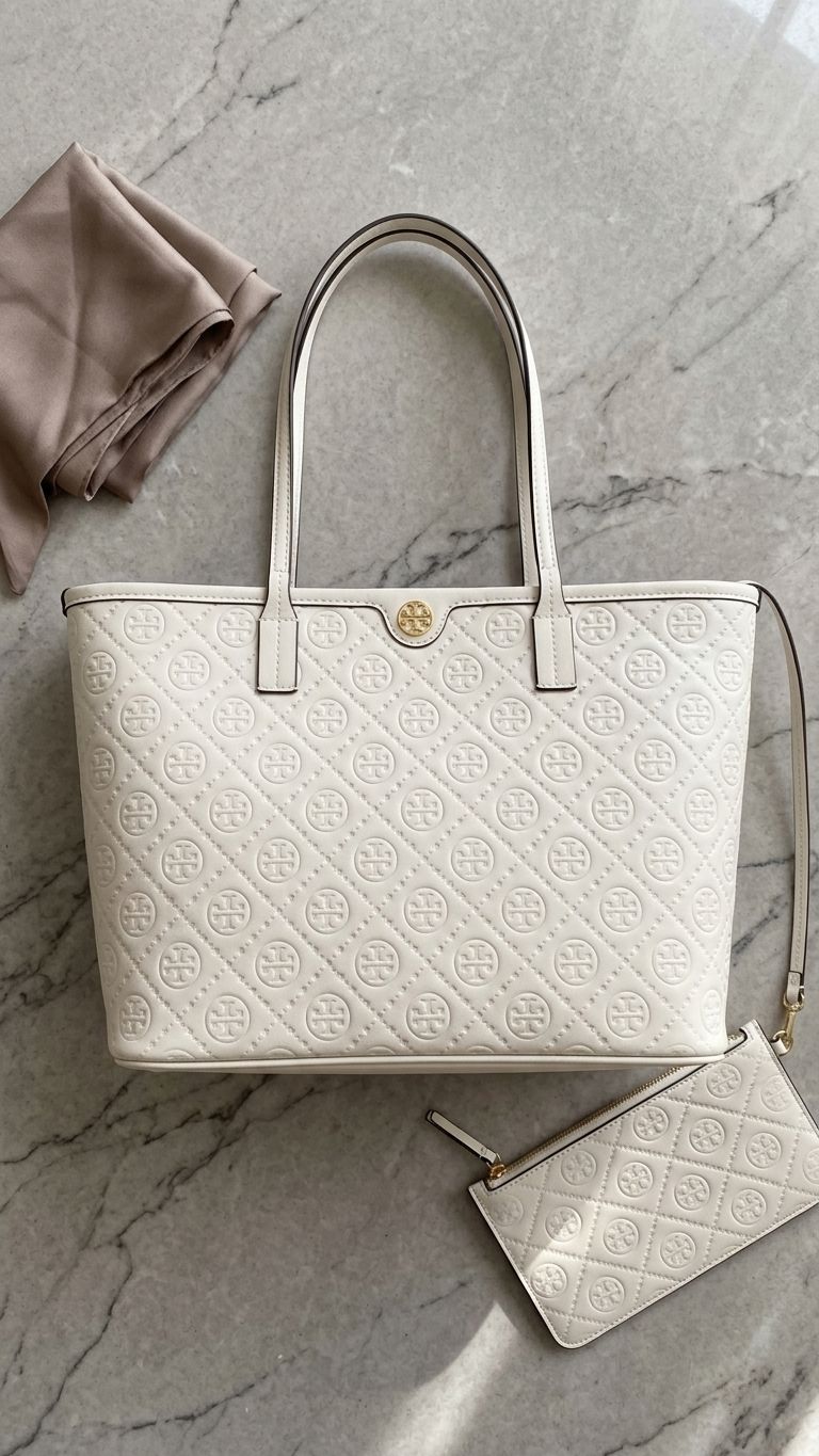 ŤŌŖŶ ƁŪŔČĤ T Monogram zip tote bag Bags hippochi