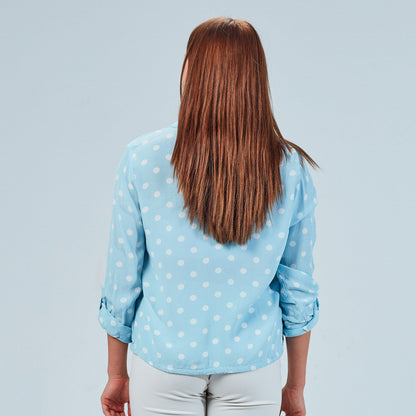 BLOUSE WITH POCKETS-WCL022 SHIRT LONG SLEEVE-WCL022 hippochi