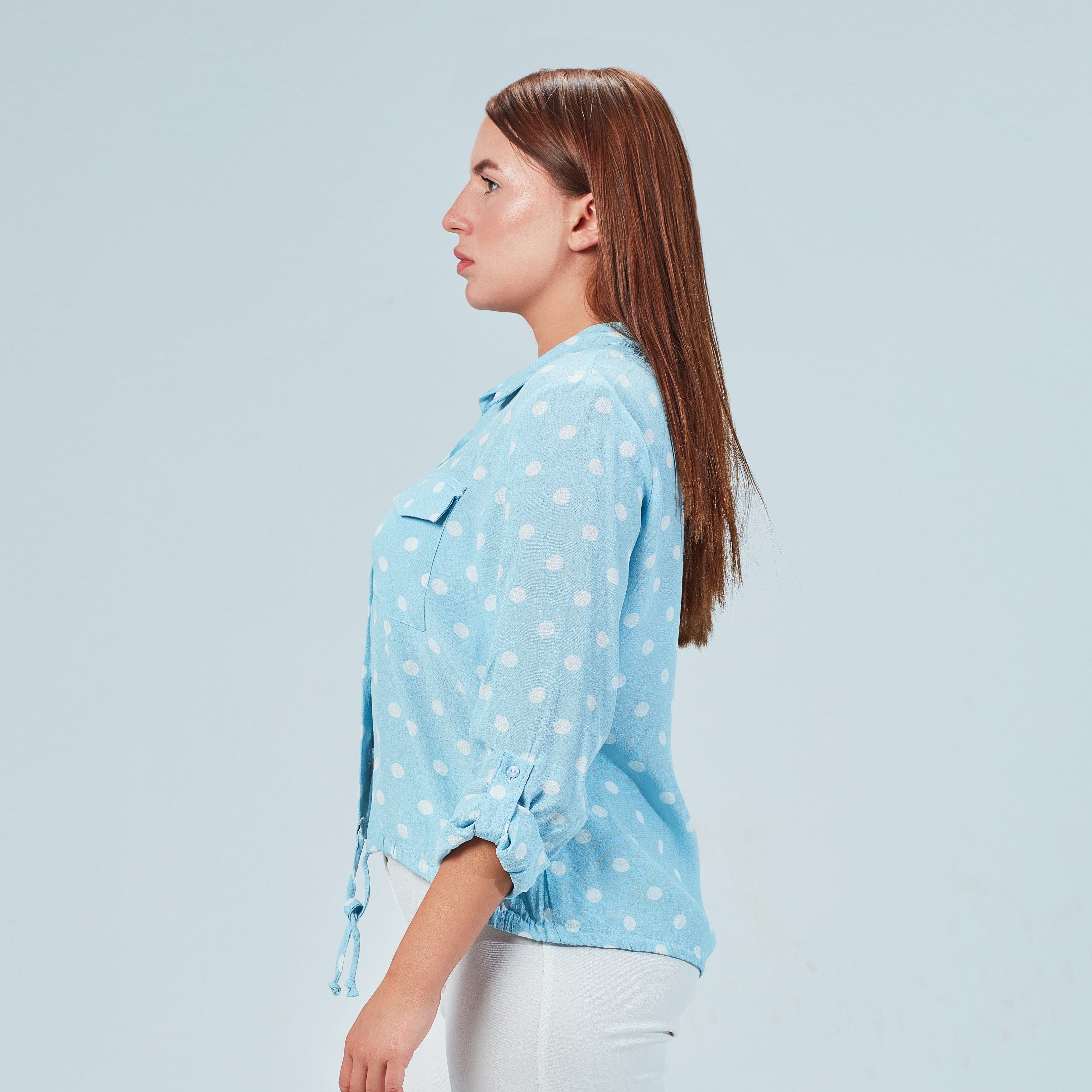 BLOUSE WITH POCKETS-WCL022 SHIRT LONG SLEEVE-WCL022 hippochi