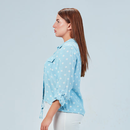 BLOUSE WITH POCKETS-WCL022 SHIRT LONG SLEEVE-WCL022 hippochi