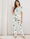 Cactus Print Pajama Set With Eye Cover Hippochi