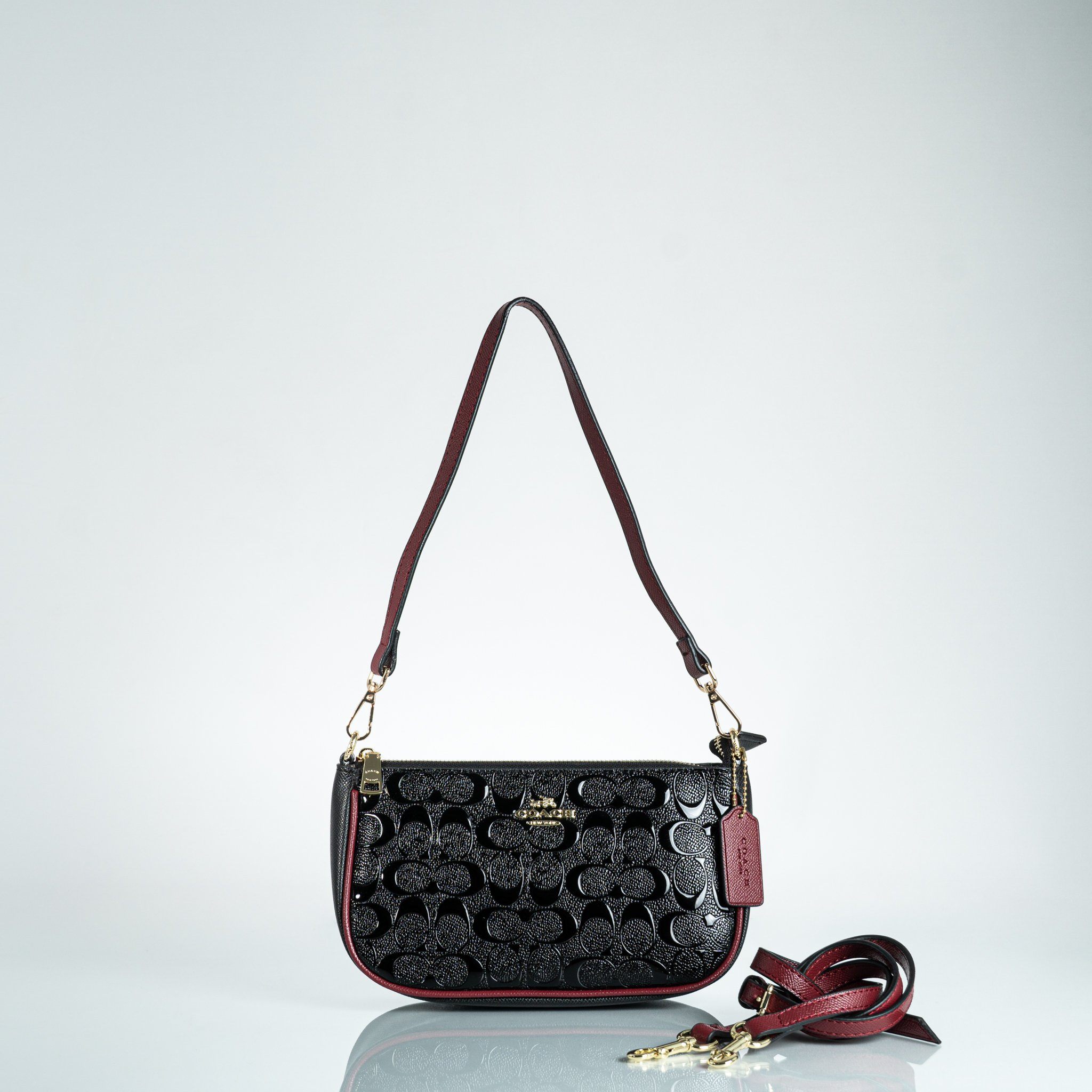 COACH MESSICO TOP HANDLE POUCH IN SIGNATURE Hippochi