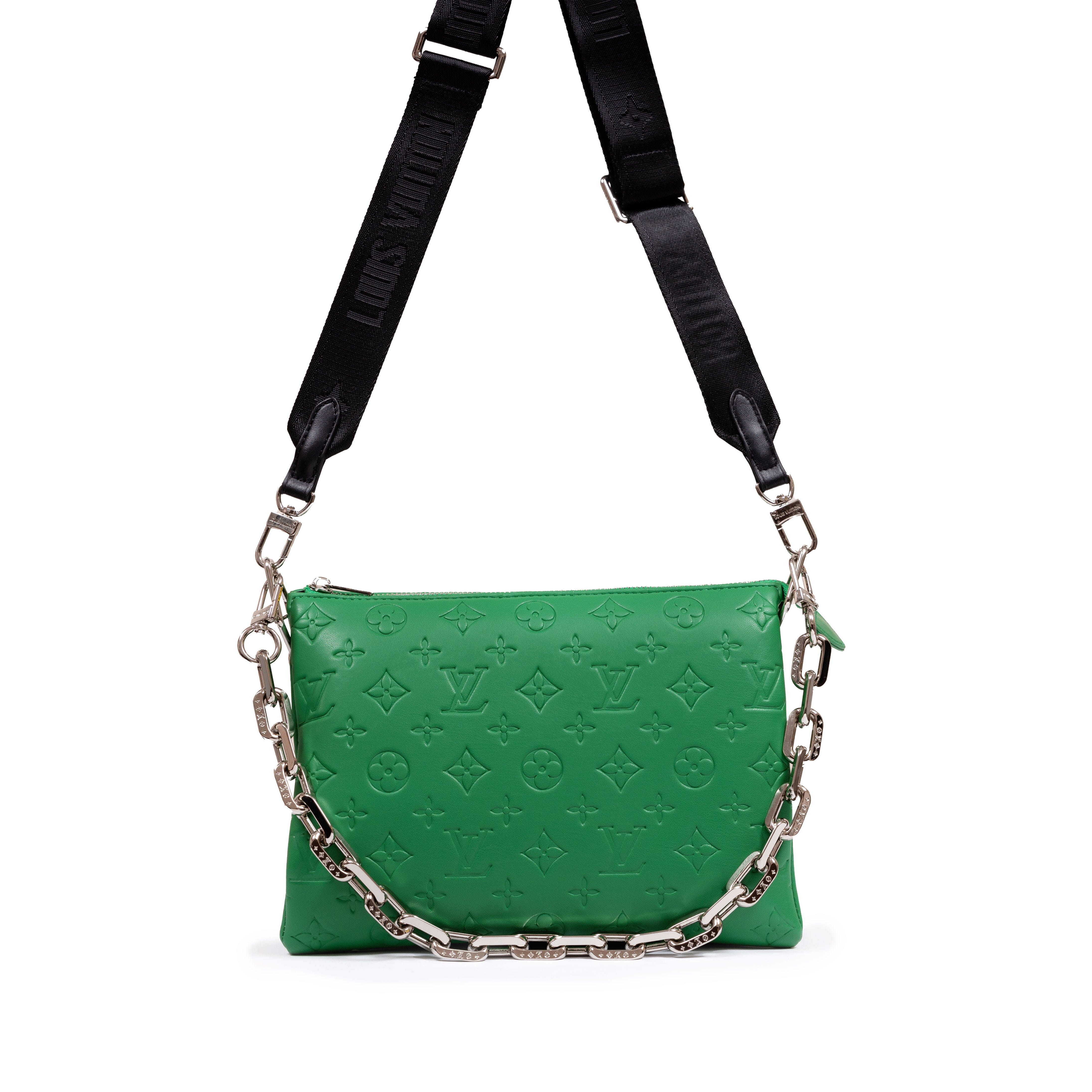 Coussin leather crossbody bag
