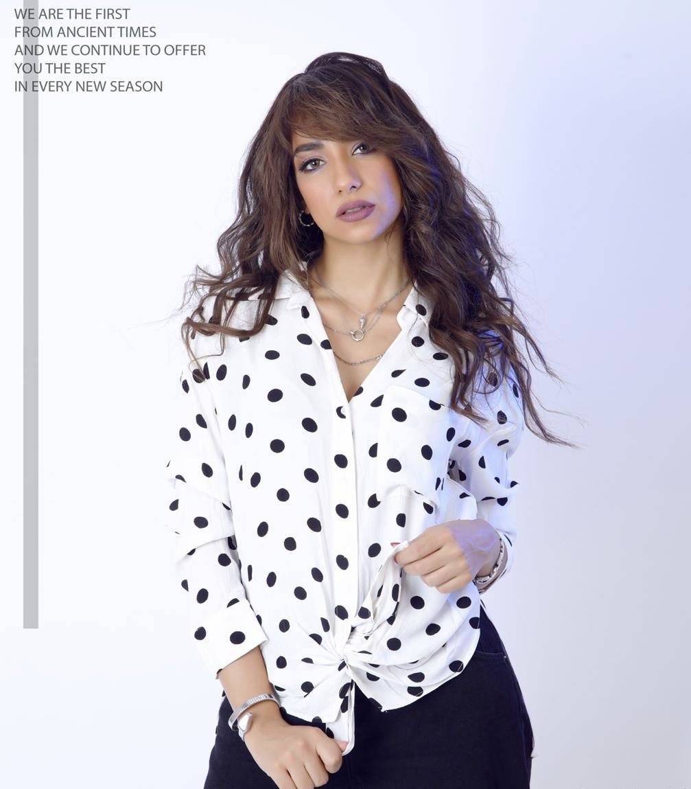 POLKA DOT BLOUSE WITH LONG SLEEVE-WCL021 POLKA DOT BLOUSE WITH LONG SLEEVE-WCL021 hippochi