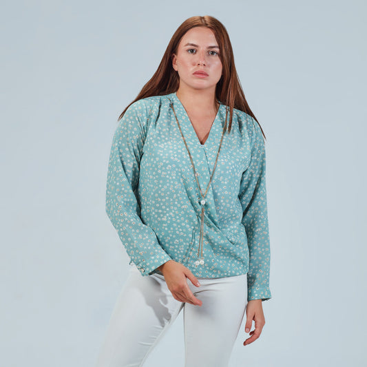 PRINTED BLOUSE WITH LONG SLEEVE-WCL018 Hippochi