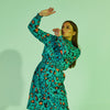 The teal Dress/long sleeves-WCL003 hippochi