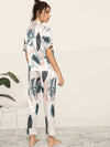 Tropical Print Satin Pajama Set Hippochi